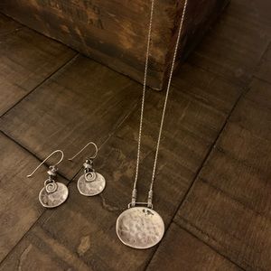 Silpada sterling silver necklace and earrings